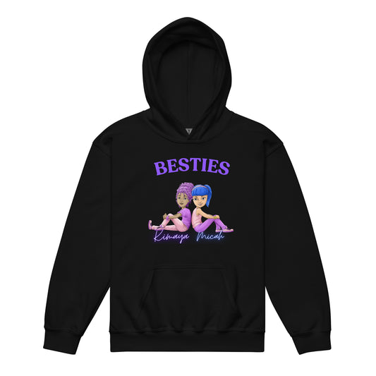 Besties Kimaya and Micah Tran Youth heavy blend hoodie